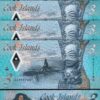 Cook Islands 3 Dollars 2021, UNC, 5 Pcs LOT, Consecutive, POLYMER, P-New Design