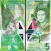 East Caribbean 2 Pcs Set 2 5 Dollars 2021 2023, UNC, P-55 61, POLYMER Comm. - Image 5