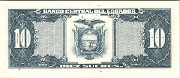 Ecuador 10 Sucres 1988, UNC, P-121, Serie LS - Image 3