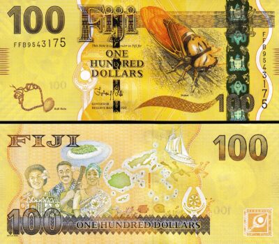 Fiji 100 Dollars ND 2022, UNC, New Sign P-119b