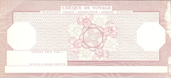 France SPECIMEN, Travellers Cheque Societe Generale, 100 Francs 2 Watermarks, AU - Image 3