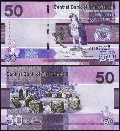 Gambia 50 Dalasis 2023 (2024), UNC, P-NEW DATE, NEW SIGN