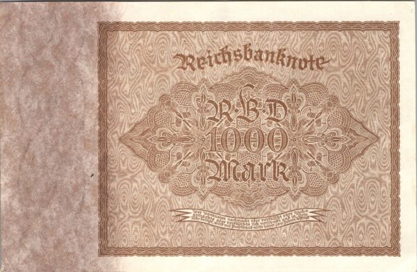 Germany Berlin 1000 Mark 1922, AU with a small tear, P-82a - Image 3