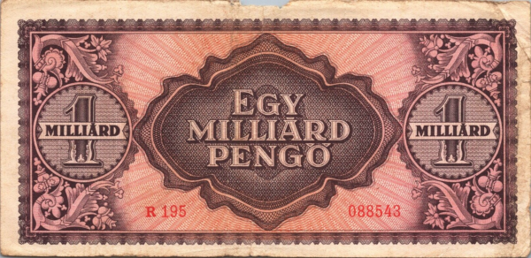 Hungary 1,000,000,000 Milliard Pengo 1946, Good Condition, P-125 - Image 3