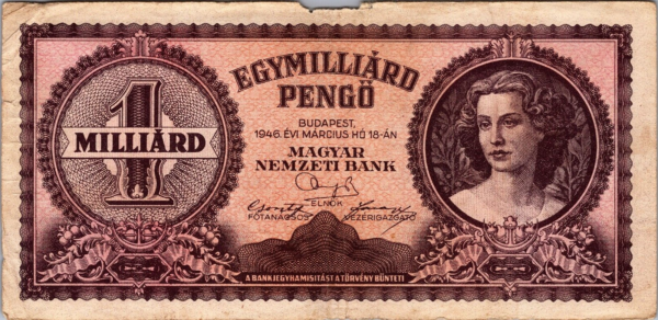 Hungary 1,000,000,000 Milliard Pengo 1946, Good Condition, P-125