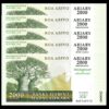 Madagascar 2000 Ariary 2007 - 2012, UNC, 10 Pcs LOT, Consecutive, Comm. P-93 - Image 3