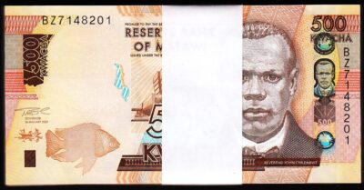 Malawi 500 Kwacha, 2021, UNC, BUNDLE, Pack of 100 PCS, Consecutive, P-66c