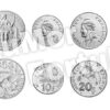 New Caledonia UNC Set 7 Coins, 1 2 5 10 20 50 100 Francs 2013
