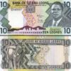Sierra Leone 10 Leones, 1988, aAU / UNC, P-15, Prefix A