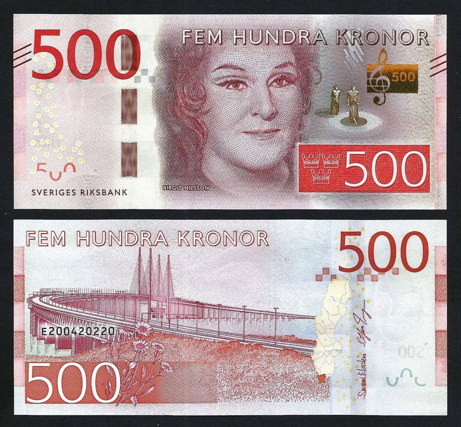 Sweden 500 Kronor 2016, UNC, P-73 – Fortumor Numismatic Center