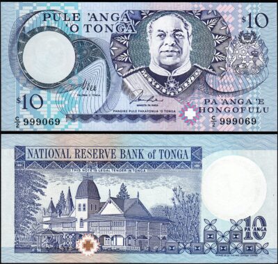 Tonga 10 Paanga 1995, UNC, P-34a, Prefix C/2