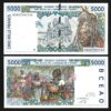 West African States, Ivory Coast, 5000 Francs 2002, UNC, P-113Al